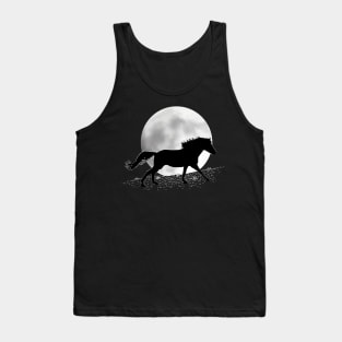 Wild Horse With Full Moon Tank Top